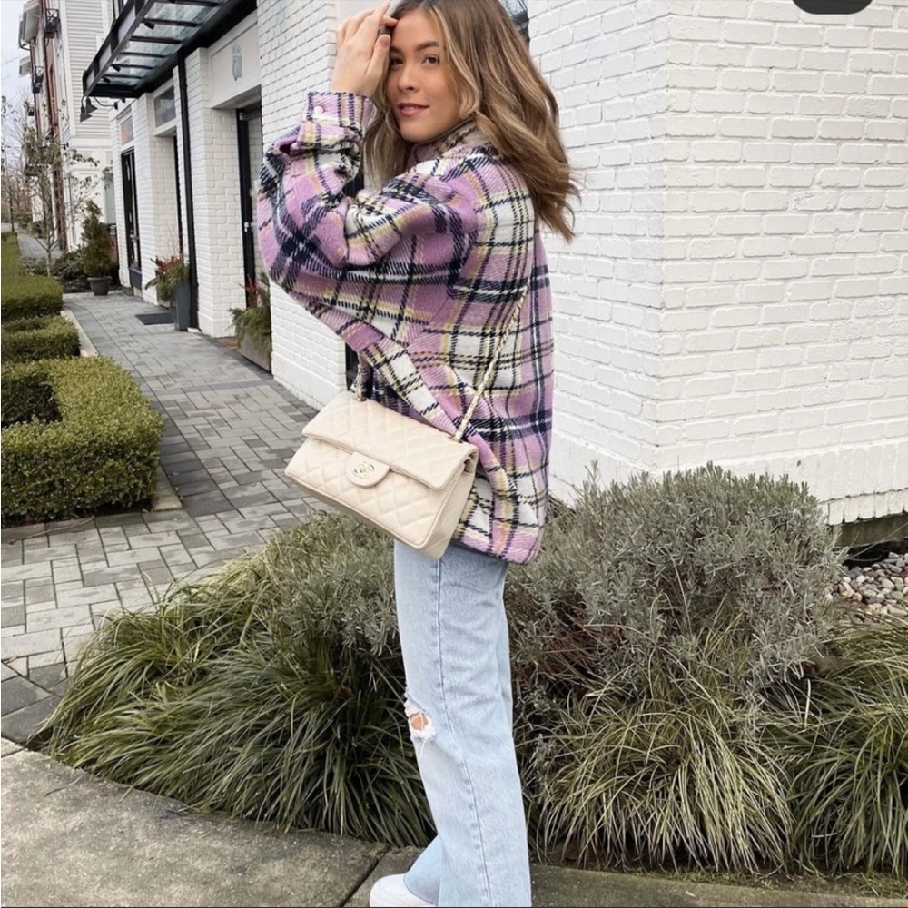 Last one Zara plaid overcoat - Picture 2 of 5